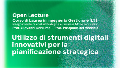 Open Lecture sulla pianificazione strategica con strumenti digitali innovativi