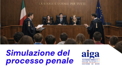 Simulazione del processo penale al Tribunale di Bari: studenti protagonisti in aula