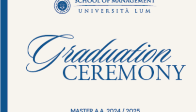 Graduation Ceremony della LUM School of Management: il 29 maggio la cerimonia di consegna dei diplomi