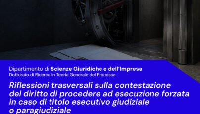 Dottorato in Teoria Generale del Processo: lezione della Prof.ssa Daniela Longo alla LUM