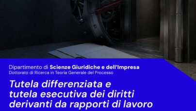 Dottorato in Teoria Generale del Processo: seminario con Ruggero Siciliano sui diritti derivanti dai rapporti di lavoro