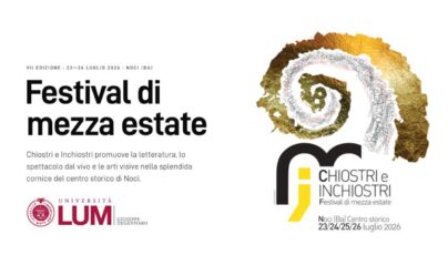 Chiostri e Inchiostri 2026: la LUM partner del festival dedicato a libri, idee e innovazione