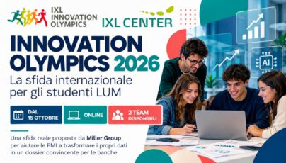 Innovation Olympics 2026: gli studenti LUM protagonisti della sfida internazionale sull’innovazione